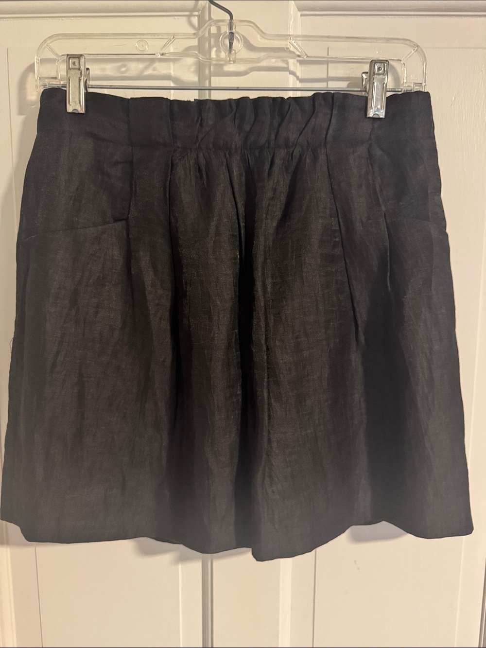 J Crew Black Linen A-Line Skirt - Women’s size 0.
